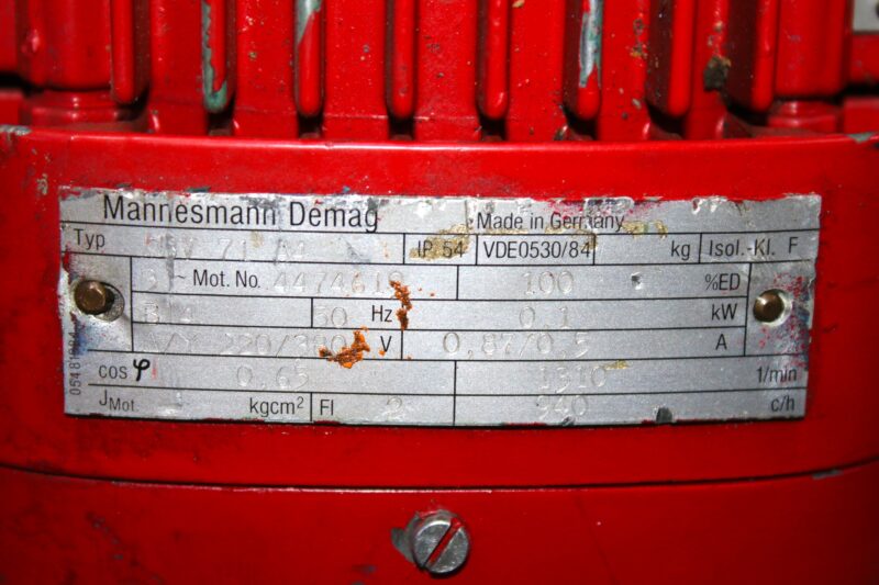 DEMAG KBV 71 A4 ELECTRIC MOTOR - Image 2