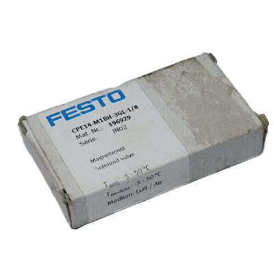 FESTO CPE14-M1BH-3GL-1/8 SINGLE SOLENOID VALVE 196929