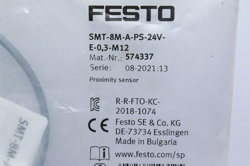 Festo SMT-8M-A-PS-24V-E-0,3-M12 Proximity sensor 574337