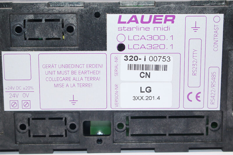 LAUER LCA320.1 TEXT DISPLAY