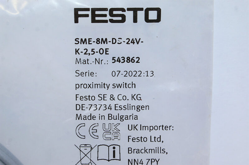 Festo SME-8M-DS-24V-K-2,5-OE Proximity sensor 543862