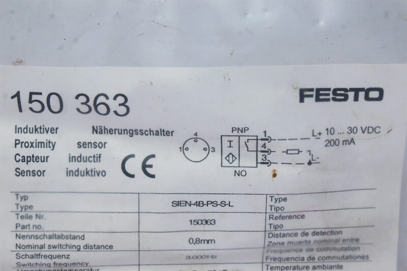 Festo SIEN-4B-PS-S-L Proximity sensor 150363