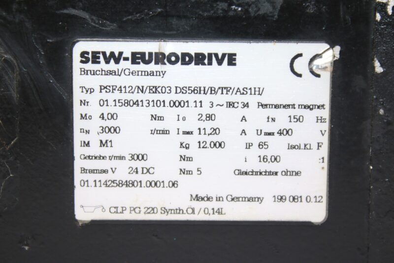 SEW DS56H/B/TF/AS1H/ SERVO MOTOR - Image 2