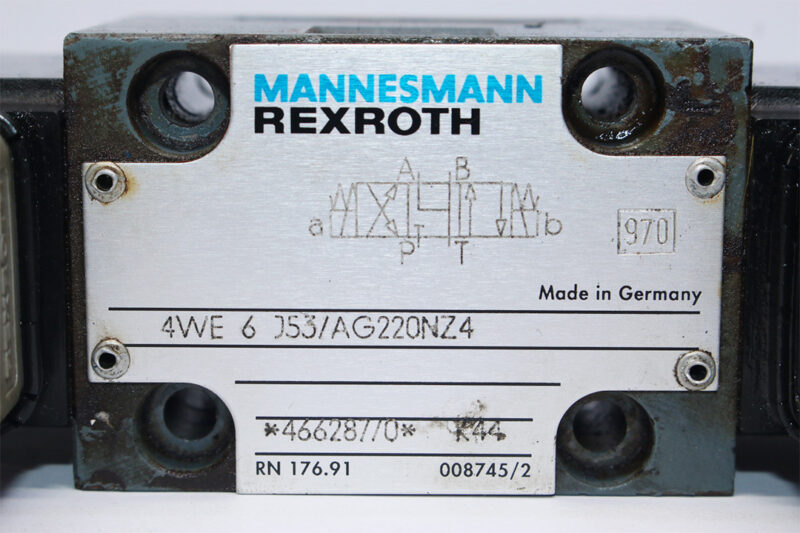 REXROTH 4WE 6 J53/AG220NZ4 SOLENOID OPERATED DIRECTIONAL VALVE