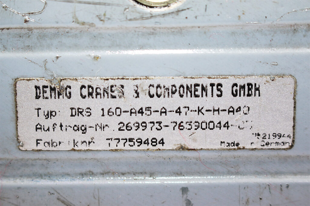 DEMAG DRS 160-A45-A-47-K-H-A40 wheel block system - JA Jordan Anwar EST.