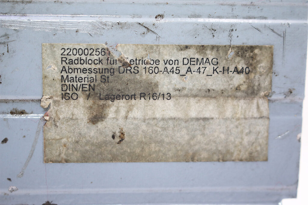 DEMAG DRS 160-A45-A-47-K-H-A40 wheel block system - JA Jordan Anwar EST.