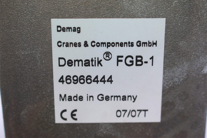 DEMAG FGB-1 Hoist Overload 46966444