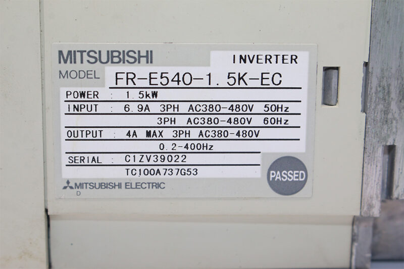 MITSUBISHI FR-E540-1.5K-EC VARIABLE SPEED DRIVE