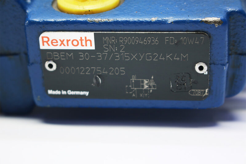 REXROTH R900946936 PROPORTIONAL RELIEF VALVE DBEM 30-37/315XYG24K4M