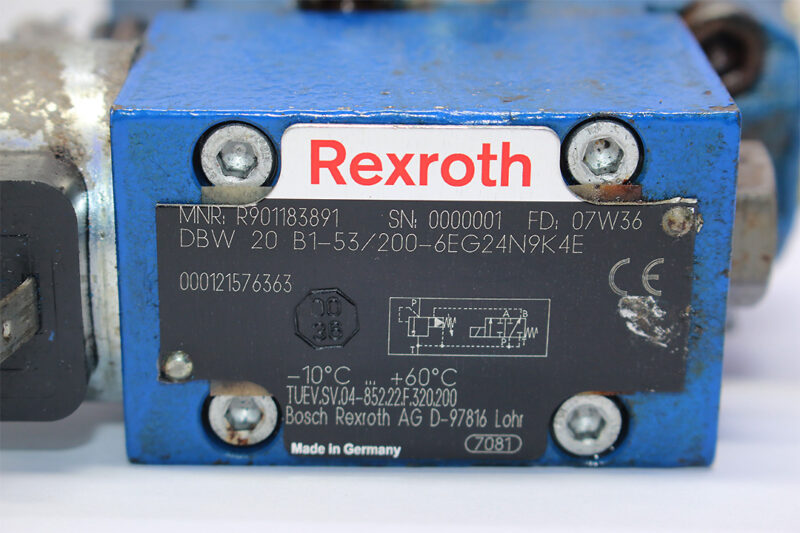 REXROTH R901183891 PRESSURE RELIEF VALVE DBW20B1-53/200-6EG24N9K4E