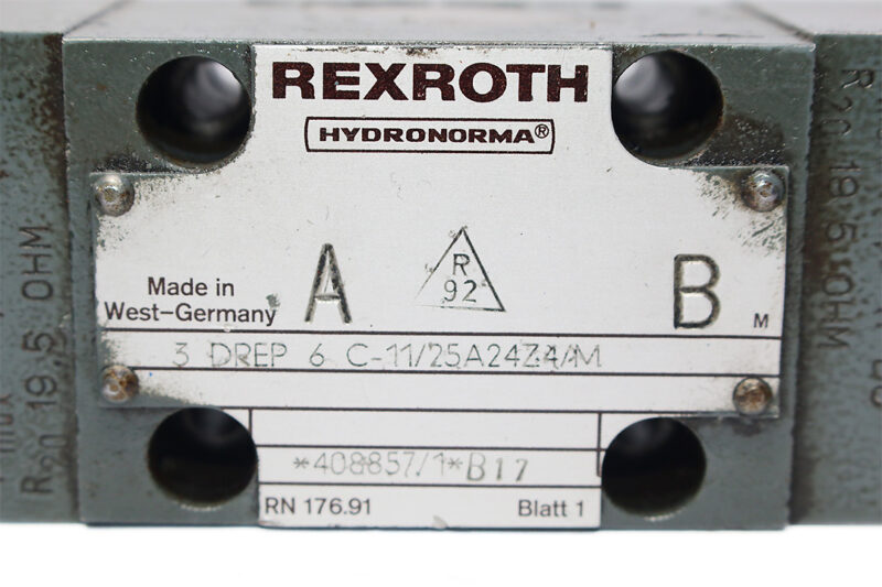 REXROTH R900408857 PROPORTIONAL PRESSURE REDUCING VALVE 3DREP 6 C-11/25A24Z4/M