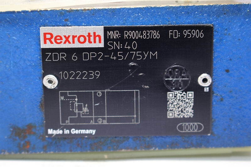 REXROTH R900483786 DIRECT OPERATED PRESSURE REDUCING VALVE ZDR 6 DP2-45/75YM