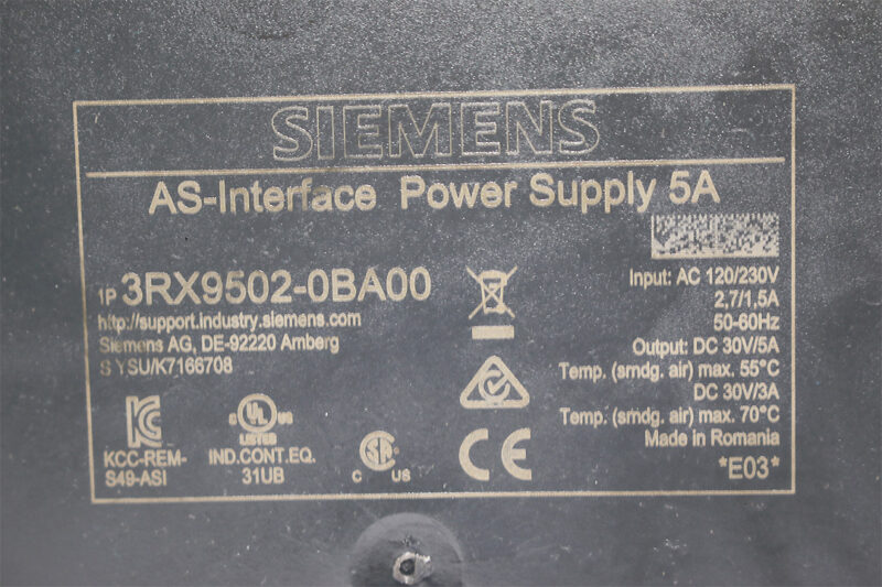 SIEMENS 3RX9502-0BA00 POWER SUPPLY