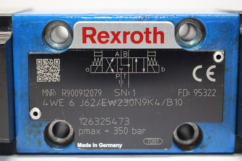 REXROTH R900912079 DIRECTIONAL CONTROL VALVE 4WE6J62/EW230N9K4/B10