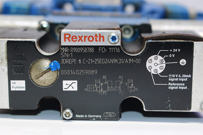 REXROTH R900958788,3DREPE6C-21=25EG24N9K31/A1M=00 PROPORTIONAL PRESSURE REDUCING VALVE R901017042