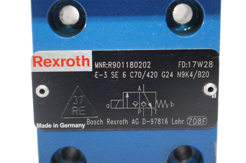 REXROTH R901180202 DIRECTIONAL SEAT VALVE E-3SE 6 C70/420G24N9K4/B20