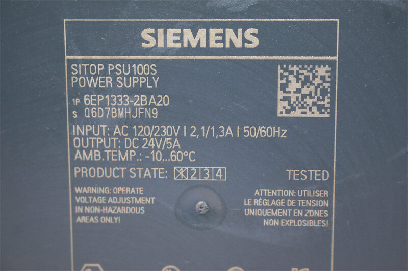 SIEMENS 6EP1333-2BA20 POWER SUPPLY