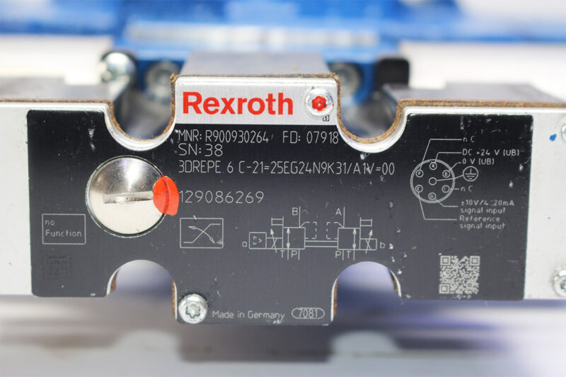 REXROTH R900930264,3DREPE6C-21=25EG24N9K31/A1V=00 PROPORTIONAL PRESSURE REDUCING VALVE R900956120