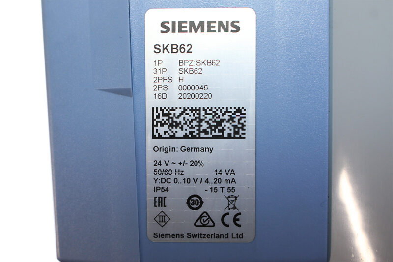 SIEMENS SKB62 ELECTRO-HYDRAULIC ACTUATOR BPZ:SKB62