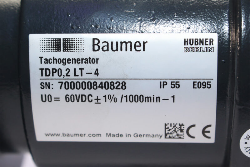 BAUMER TDP 0.2LT-4 + FSL TACHOGENERATOR/SPEED SWITCH