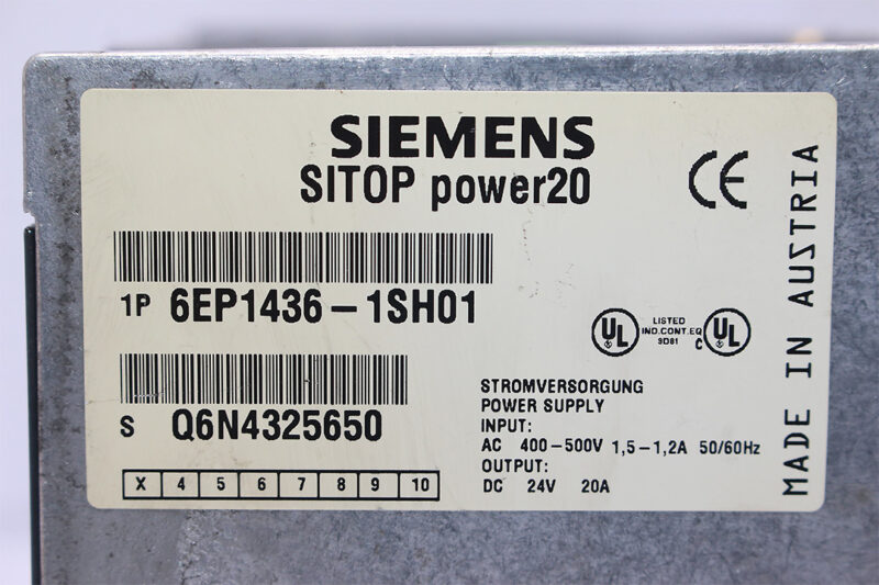 SIEMENS 6EP1436-1SH01 POWER SUPPLY