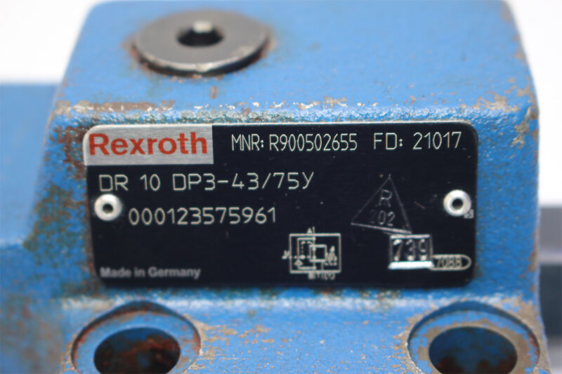 REXROTH R900502655 PRESSURE REDUCING VALVE DR10DP3-43/75Y