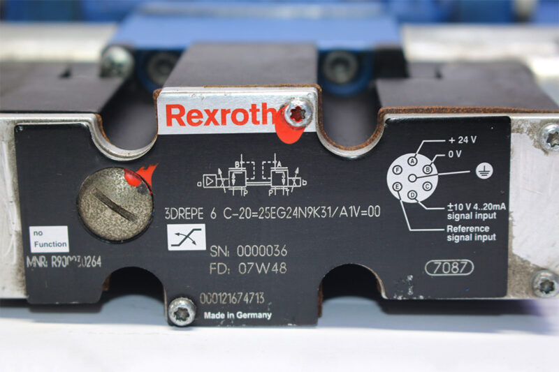 REXROTH R900930264,3DREPE6C-20=25EG24N9K31/A1V=00 PROPORTIONAL PRESSURE REDUCING VALVE R901146849