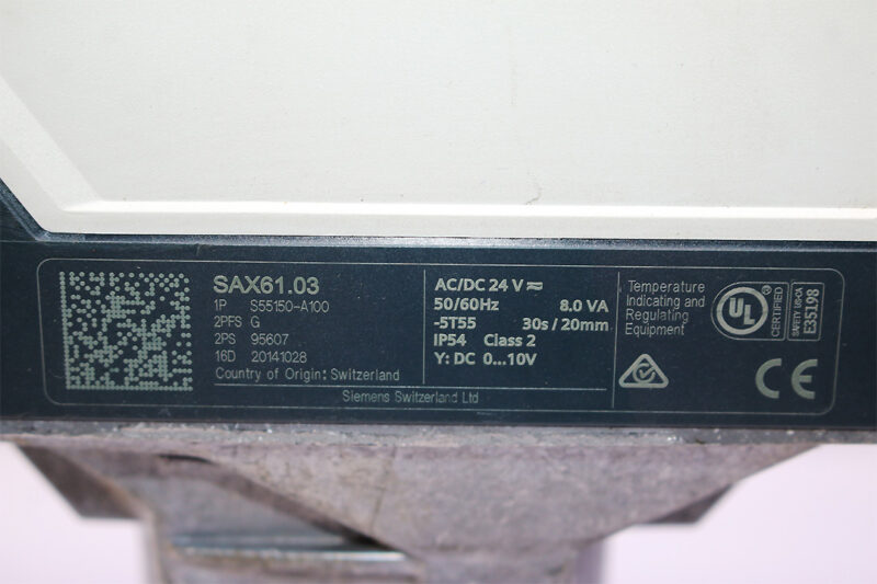 SIEMENS SAX61.03 ELECTROMOTORIC ACTUATOR