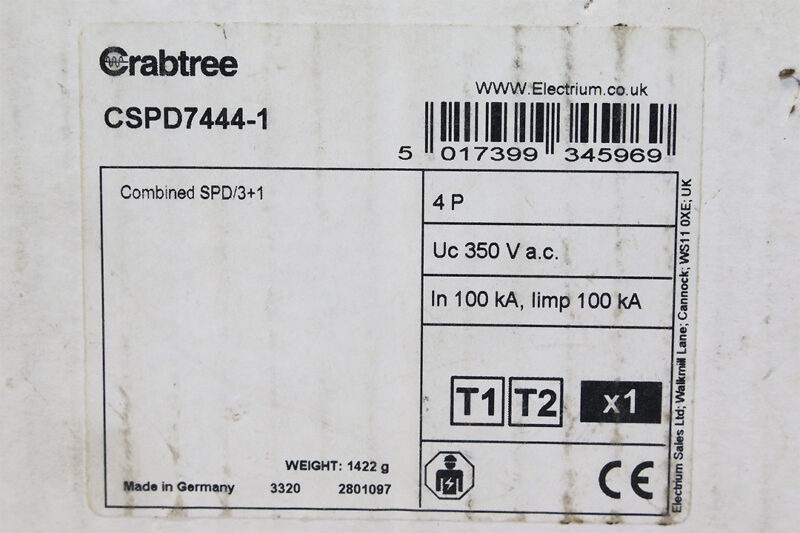 CRABTREE CSPD7444-1 SURGE PROTECTION DEVICE