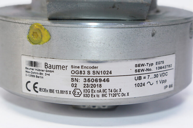 BAUMER EG7S SINE ENCODER OG 83 S SN 1024