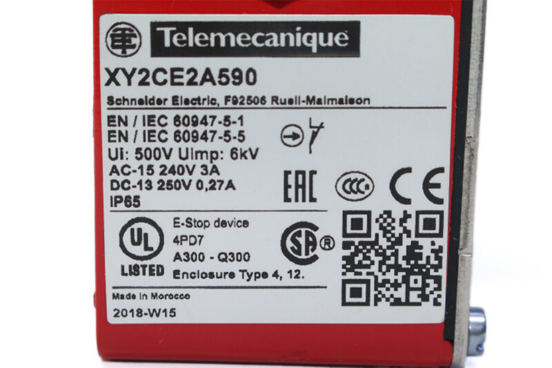 TELEMECANIQUE XY2CE2A590 EMERGENCY STOP ROPE PULL SWITCH