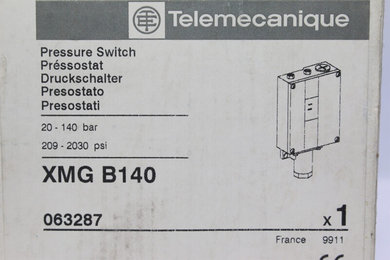 TELEMECANIQUE XMG B140 PRESSURE SWITCH 20…140 bar