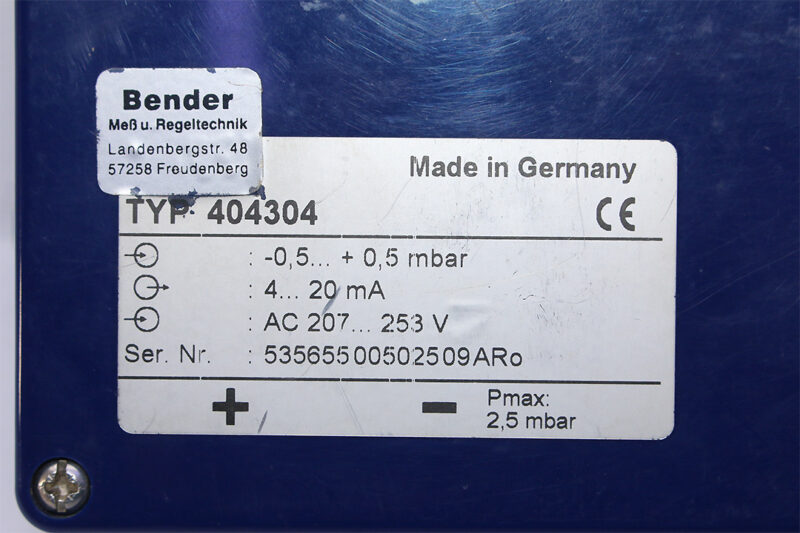 JUMO 404304 DIFFERENTIAL PRESSURE TRANSMITTER