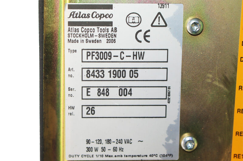 ATLAS COPCO PF3009-C-HW POWER FOCUS TENSOR S9