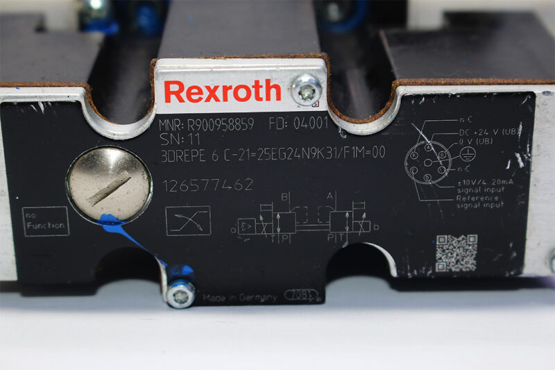 REXROTH R900958859,3DREPE6C-21=25EG24N9K31/F1M=00 PROPORTIONAL PRESSURE REDUCING VALVE R901086047