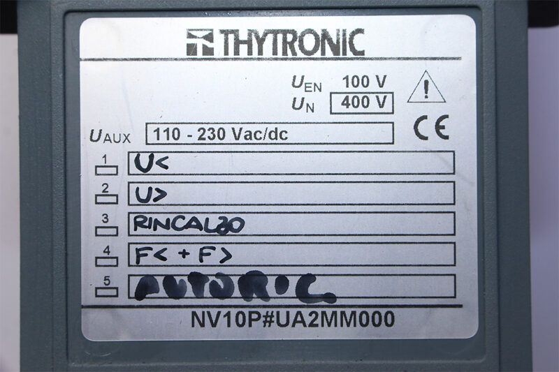 THYTRONIC NV10P#UA2MM000 VOLTAGE PROTECTION RELAY