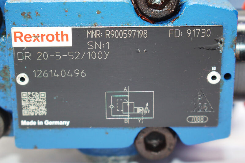 REXROTH R900597198 PRESSURE REDUCING VALVE DR20-5-52/100Y