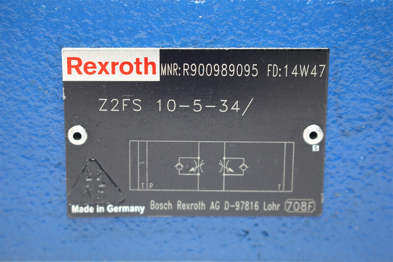 REXROTH R900989095 THROTTLE CHECK VALVE Z2FS10-5-34/