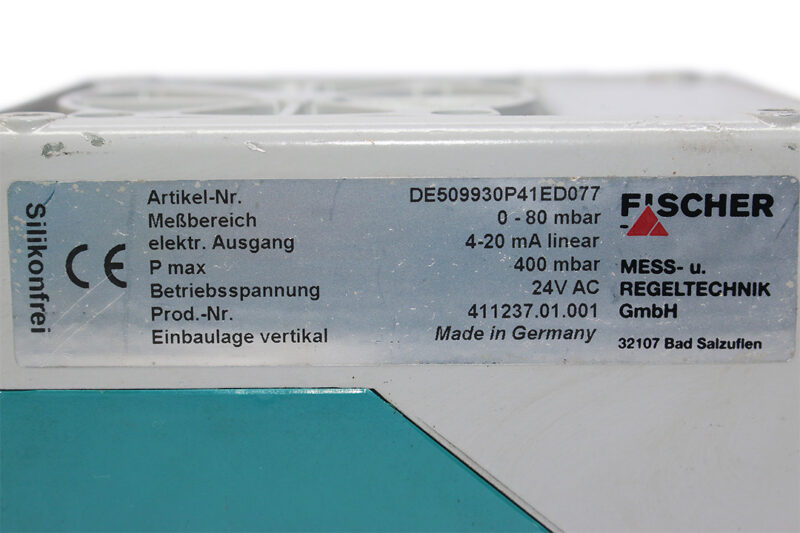 FISCHER DE50 DIFFERENTIAL PRESSURE TRANSMITTER DE509930P41ED077