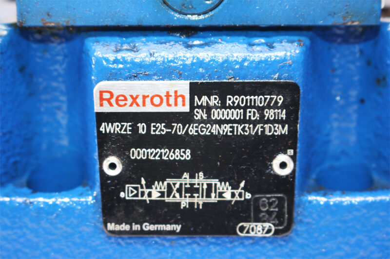 REXROTH R900958859,3DREPE6C-20=25EG24N9K31/F1M=00 PROPORTIONAL PRESSURE REDUCING VALVE R901110779