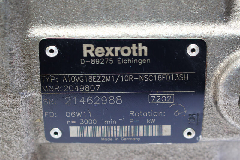 REXROTH 2049807 AXIAL PISTON VARIABLE PUMP A10VG18EZ2M1/10R-NSC16F013SH