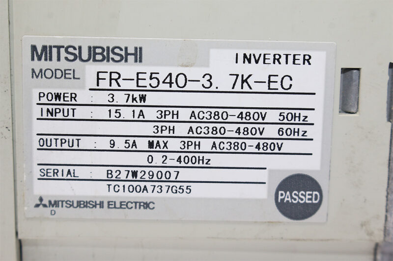 MITSUBISHI FR-E540-3.7K-EC VARIABLE SPEED DRIVE