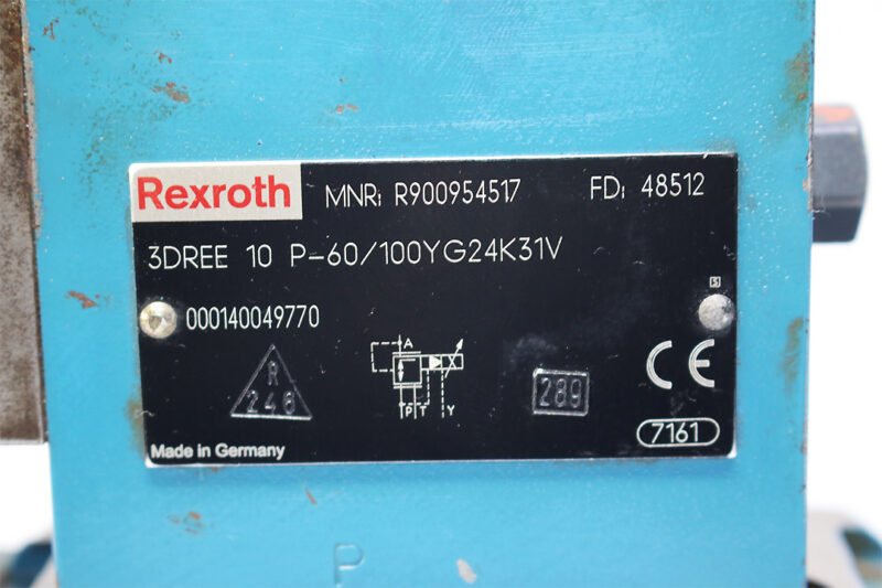 REXROTH R900954517 PROPORTIONAL PRESSURE REDUCING VALVE DREE10P-60/100YG24K31V