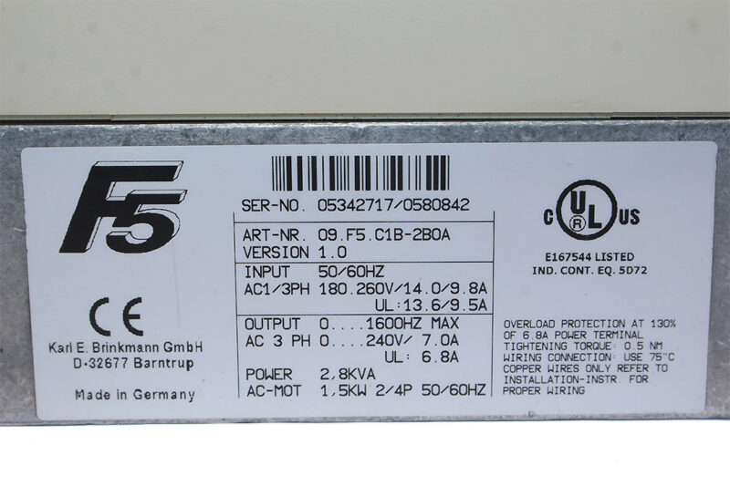 KEB 09.F5.C1B-2B0A INVERTER DRIVE