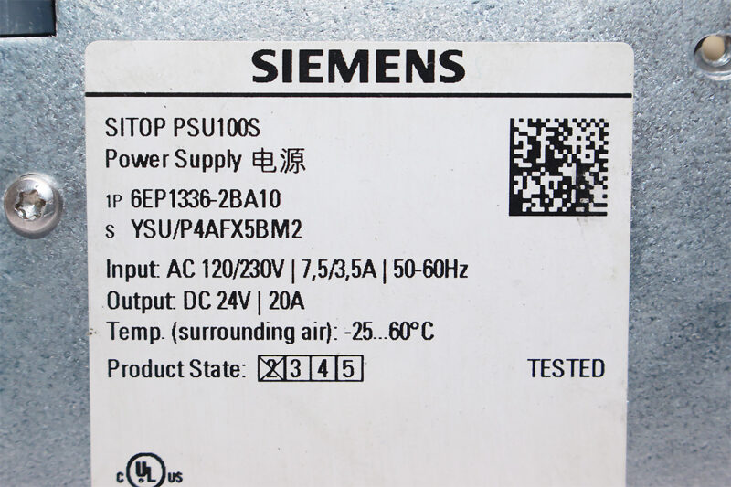 SIEMENS 6EP1336-2BA10 POWER SUPPLY