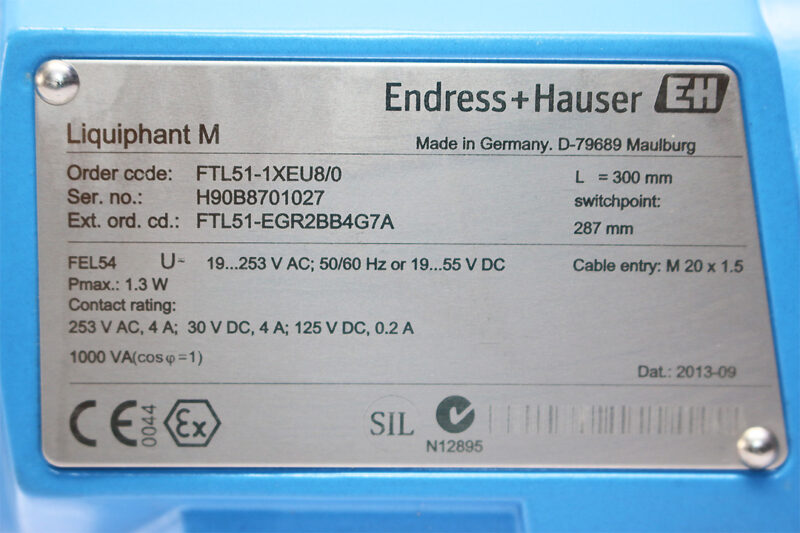 Endress+Hauser EQR56-BAEBAXF21 Microwave Barrier FQR56-10R4/0