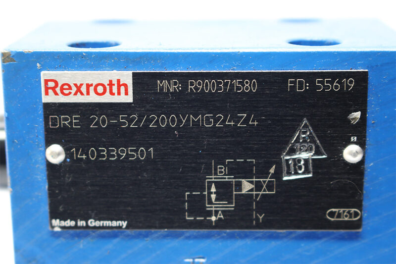 REXROTH R900371580 PROPORTIONAL PRESSURE REDUCING VALVE DRE 20-52/200YMG24Z4