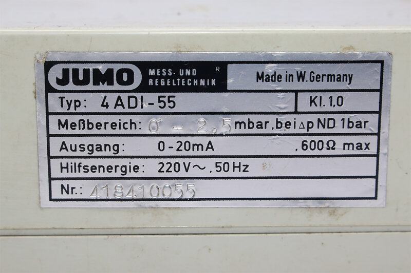 JUMO 4 ADI-55 DIFFERENTIAL PRESSURE TRANSMITTER