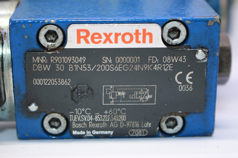 REXROTH R901093049 PRESSURE RELIEF VALVE DBW30B1N53/200S6EG24N9K4R12E