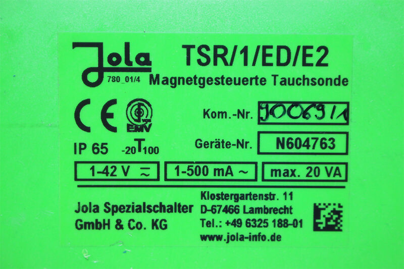 JOLA TSR/1/ED/E2 Immersion Probe